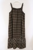 画像3: axes femme / チェック柄キャミワンピース F ブラウン O-26-03-29-027-AX-OP-YM-OS (3)