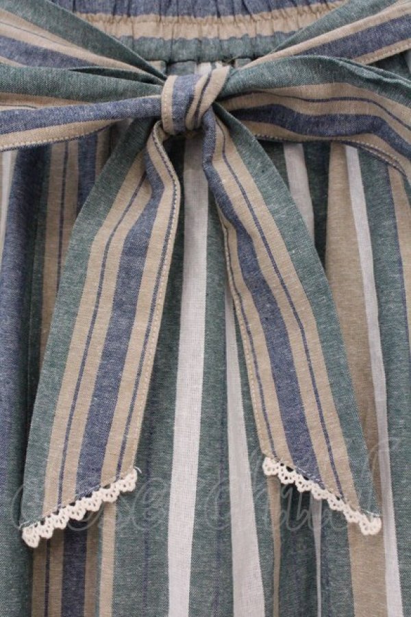 画像2: axes femme / マルチストライプスカート F グリーン O-26-03-29-028-AX-SK-YM-OS (2)