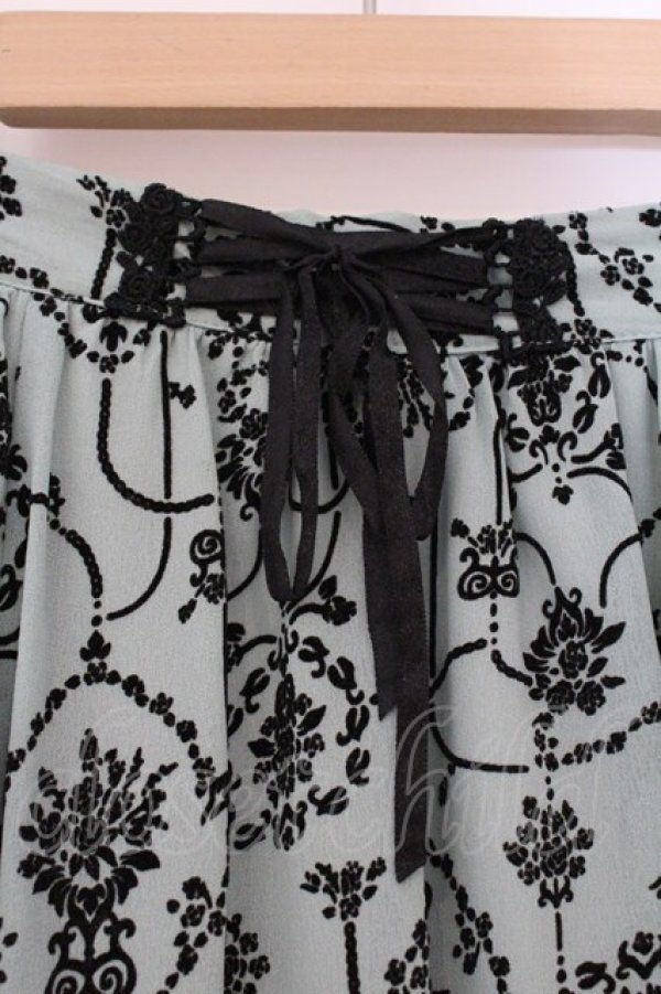 画像2: axes femme / フロッキー総柄スカート M ミント O-26-03-29-029-AX-SK-YM-OS (2)