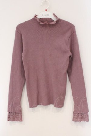 画像: axes femme / レース配色カットソー M ピンクベージュ O-26-03-29-032-AX-TO-YM-OS