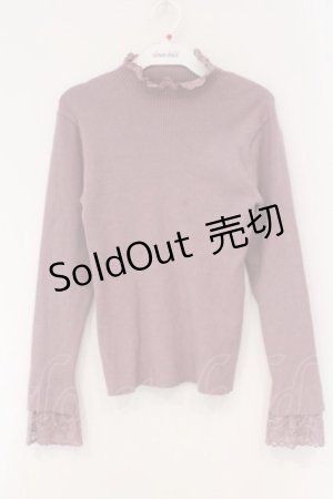 画像: axes femme / レース配色カットソー M ピンクベージュ O-26-03-29-032-AX-TO-YM-OS