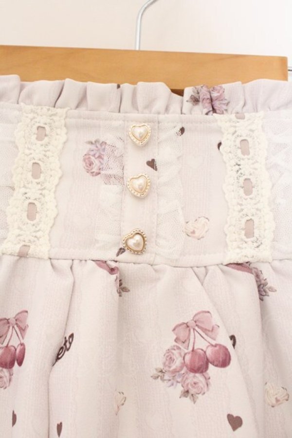 画像2: LIZ LISA / Whip Bear Home Cafe柄スカパン 0 ピンク O-26-03-31-032-LO-SK-OW-OS (2)