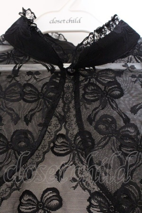 画像2: DearMyLove / レースショートブラウス L クロ O-26-03-31-004-EL-TO-IG-OS (2)