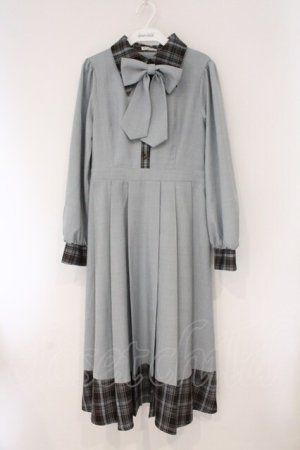 画像: axes femme / バイカラーチェックワンピース  ミント O-26-03-31-033-AX-OP-IG-OS