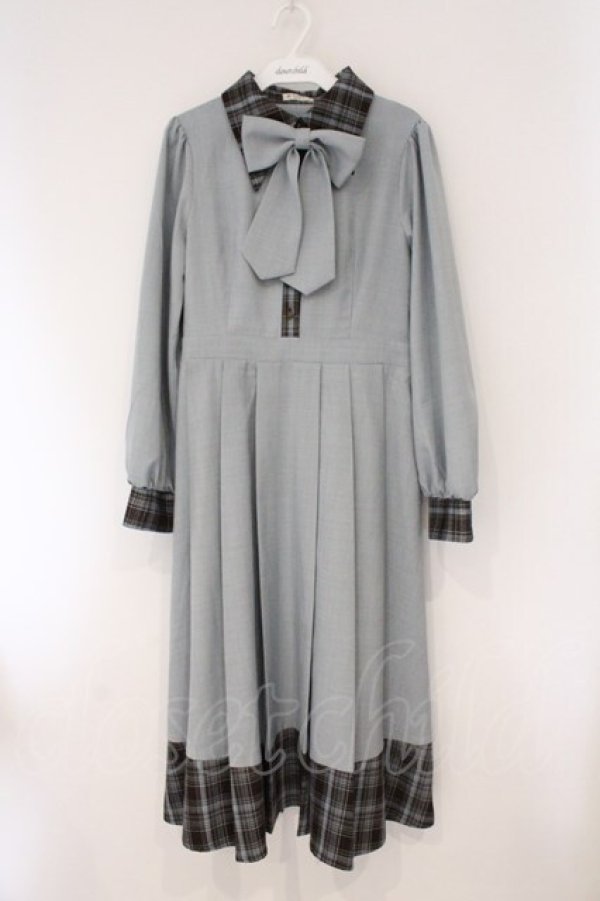 画像1: axes femme / バイカラーチェックワンピース  ミント O-26-03-31-033-AX-OP-IG-OS (1)