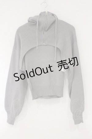 画像: axes femme / バラクラバ風ニット&タンク  グレー O-26-03-31-037-AX-TO-IG-OS