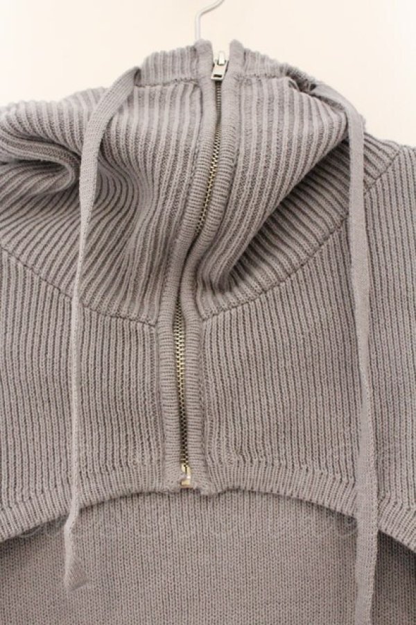 画像2: axes femme / バラクラバ風ニット&タンク  グレー O-26-03-31-037-AX-TO-IG-OS (2)