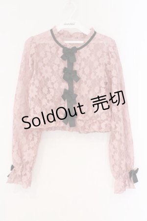 画像: DearMyLove / レースフリルカーディガントップス M ピンク O-26-03-31-005-EL-TO-IG-OS