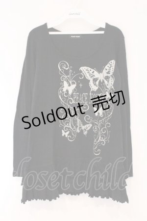 画像: PEACE NOW / バタフライラメプリントカットワンピース M ブラック O-26-03-31-039-PU-OP-OW-OS