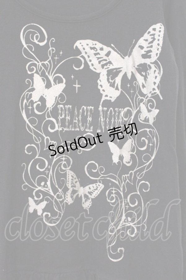 画像2: PEACE NOW / バタフライラメプリントカットワンピース M ブラック O-26-03-31-039-PU-OP-OW-OS (2)