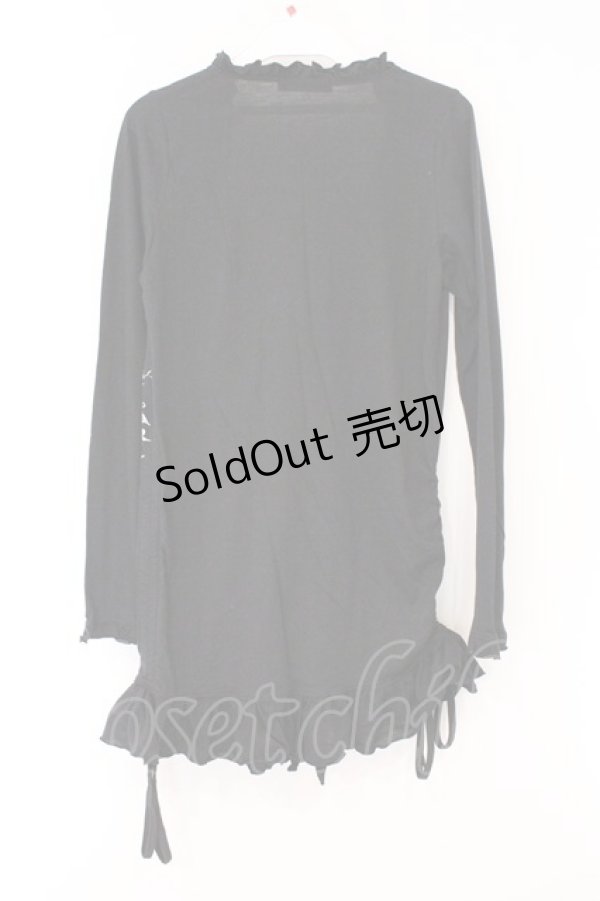 画像4: BPN / サイドドロストフリルカットカーディガン M ブラック O-26-03-31-040-GO-TO-OW-OS (4)