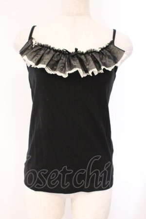 画像: BPN / レース配色キャミソール M ブラック×ホワイト O-26-03-31-041-GO-TO-OW-OS