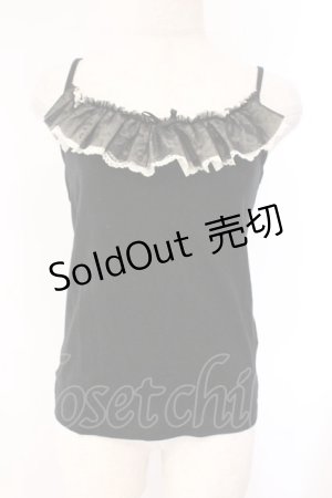 画像: BPN / レース配色キャミソール M ブラック×ホワイト O-26-03-31-041-GO-TO-OW-OS