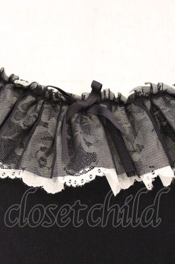 画像2: BPN / レース配色キャミソール M ブラック×ホワイト O-26-03-31-041-GO-TO-OW-OS (2)