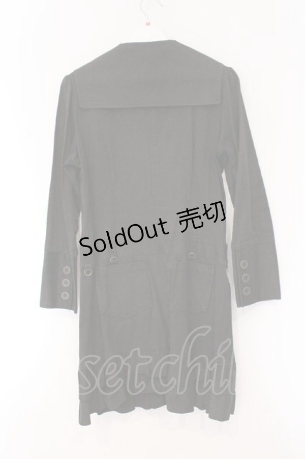 画像4: PEACE NOW / セーラーロングジャケット※状態難※ M ブラック O-26-03-31-046-PU-CO-OW-OS (4)