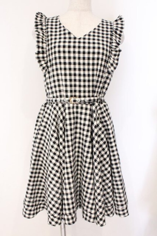 画像1: An MILLE / チェックジャンパースカート M クロ O-26-03-31-048-EL-OP-OW-OS (1)