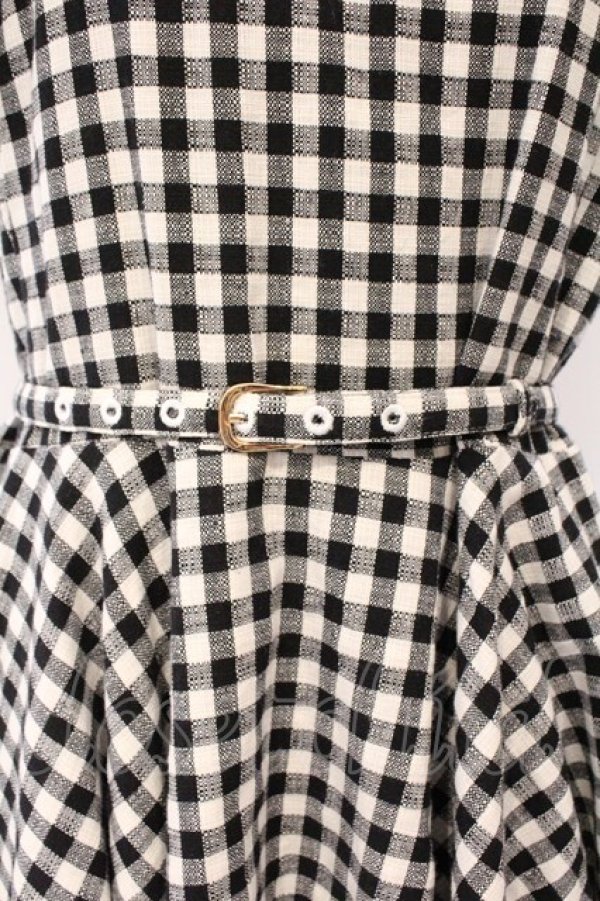 画像2: An MILLE / チェックジャンパースカート M クロ O-26-03-31-048-EL-OP-OW-OS (2)