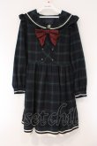 画像1: Secret Honey / チェック柄セーラーワンピース 2 グリーン O-26-03-31-052-CA-OP-IG-OS (1)