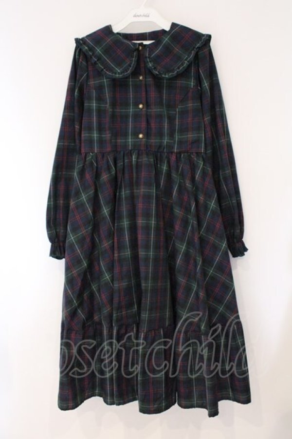 画像1: m petit by misako / TT*AOKチェックワンピース M グリーン O-26-03-31-053-LO-OP-IG-OS (1)