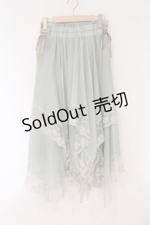 画像: axes femme / 裾レースイレヘムスカート F グリーン O-26-03-31-054-AX-SK-OW-OS