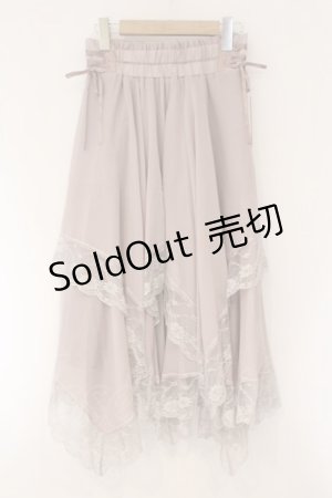 画像: axes femme / 裾レースイレヘムスカート F ピンク O-26-03-31-055-AX-SK-OW-OS