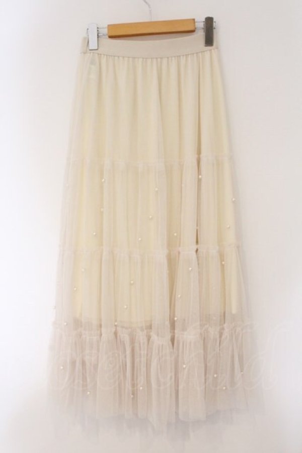 画像3: axes femme / パール配色チュールスカート M キナリ O-26-03-31-057-AX-SK-OW-OS (3)
