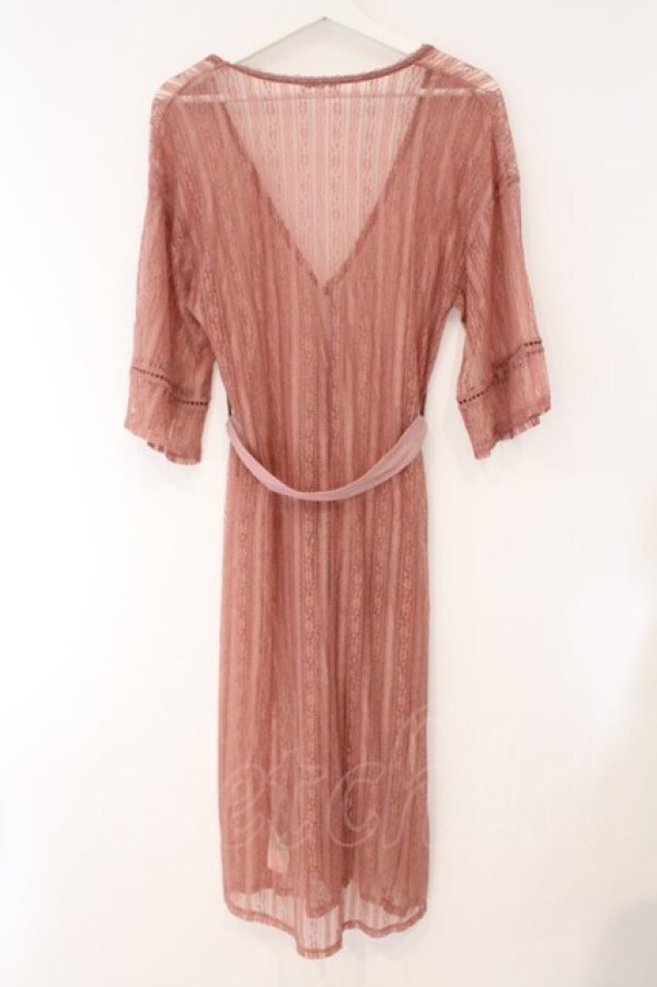 画像3: axes femme / ストライプ柄総レースガウン F ピンク O-26-03-31-059-AX-TO-OW-OS (3)