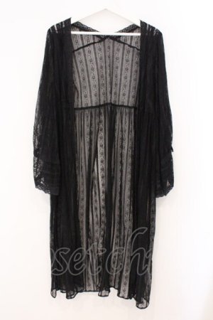 画像: axes femme / ドロスト長袖レースガウン M クロ O-26-03-31-1001-AX-TO-OW-OS