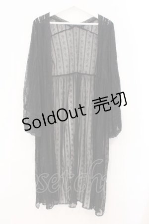 画像: axes femme / ドロスト長袖レースガウン M クロ O-26-03-31-1001-AX-TO-OW-OS