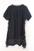 画像3: axes femme / シフォン切り替えストライプワンピース  ネイビー O-26-03-31-1032-AX-OP-IG-OS (3)