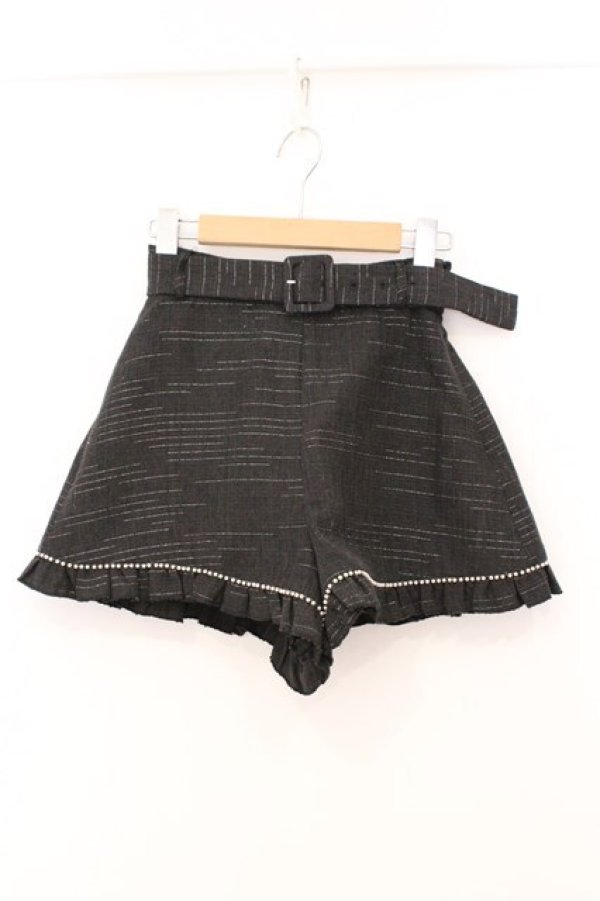 画像1: evelyn / パールラインショートパンツ  クロ O-26-03-31-1034-LO-PA-IG-OS (1)