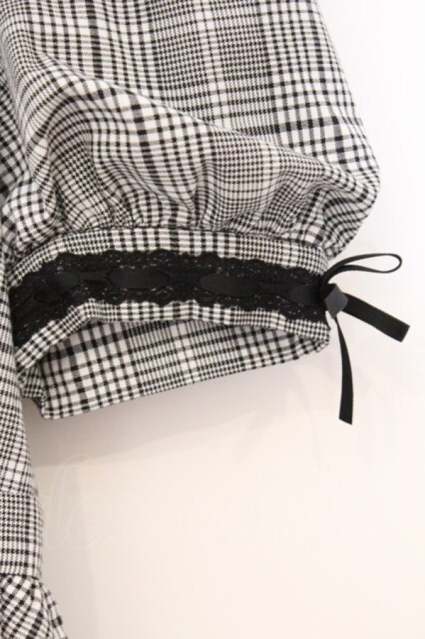 画像3: Honey Cinnamon / 配色リボンペプラムワンピース  シロ×クロ O-26-03-31-1037-LO-OP-IG-OS (3)