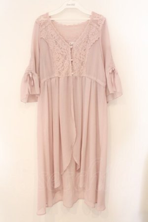 画像: axes femme / 袖ドロストガウン M ピンク O-26-03-31-1005-AX-TO-OW-OS