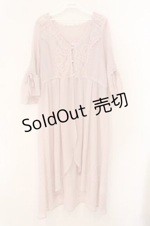 画像: axes femme / 袖ドロストガウン M ピンク O-26-03-31-1005-AX-TO-OW-OS