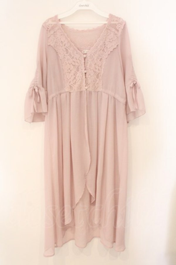 画像1: axes femme / 袖ドロストガウン M ピンク O-26-03-31-1005-AX-TO-OW-OS (1)