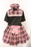 画像4: 伯爵夫人 / チェックセーラーセットアップ L クロ×ピンク O-26-03-31-1042-LO-OP-OW-OS (4)