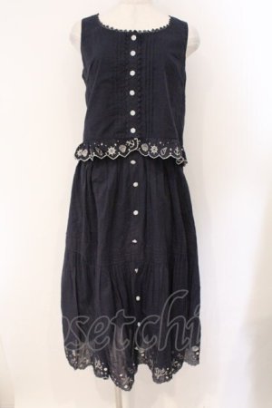 画像: axes femme / マリン刺繍入りセットアップ M ネイビー O-26-03-31-1043-AX-OP-IG-OS