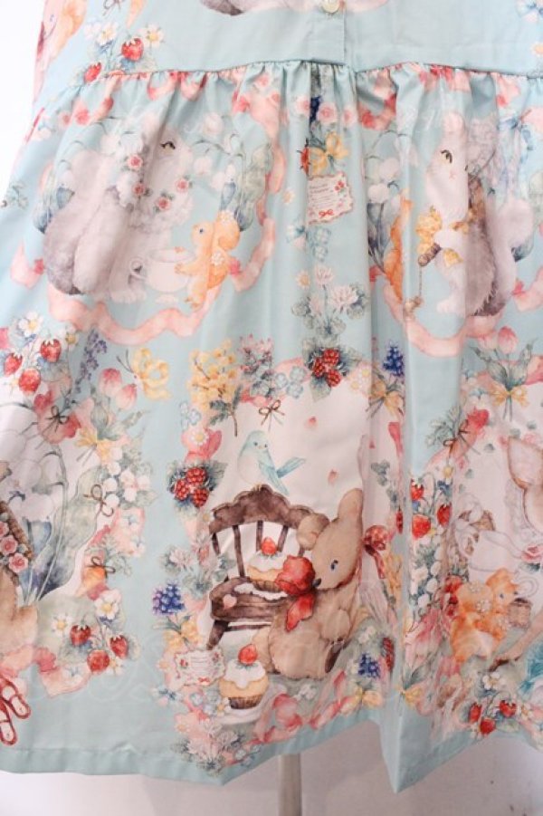 画像3: Royal Princess Alice / Animal Picnic Rendezvous　ワンピース ロング丈 ミント O-26-03-31-1045-LO-OP-IG-OS (3)