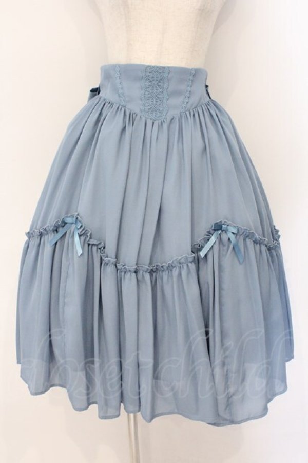 画像1: axes femme kawaii / ヴィンテージシフォンスカート M アオ O-26-03-31-1046-AX-SK-OW-OS (1)