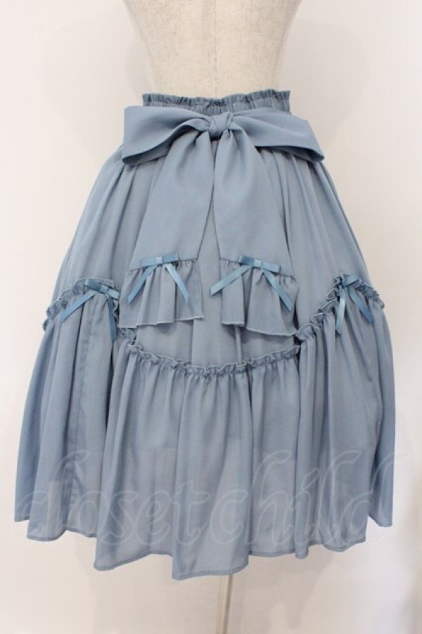 画像4: axes femme kawaii / ヴィンテージシフォンスカート M アオ O-26-03-31-1046-AX-SK-OW-OS (4)