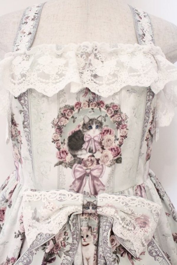 画像2: Royal Princess Alice / Rococo Rose Catジャンパースカート  ミント O-26-03-31-1050-LO-OP-IG-OS (2)