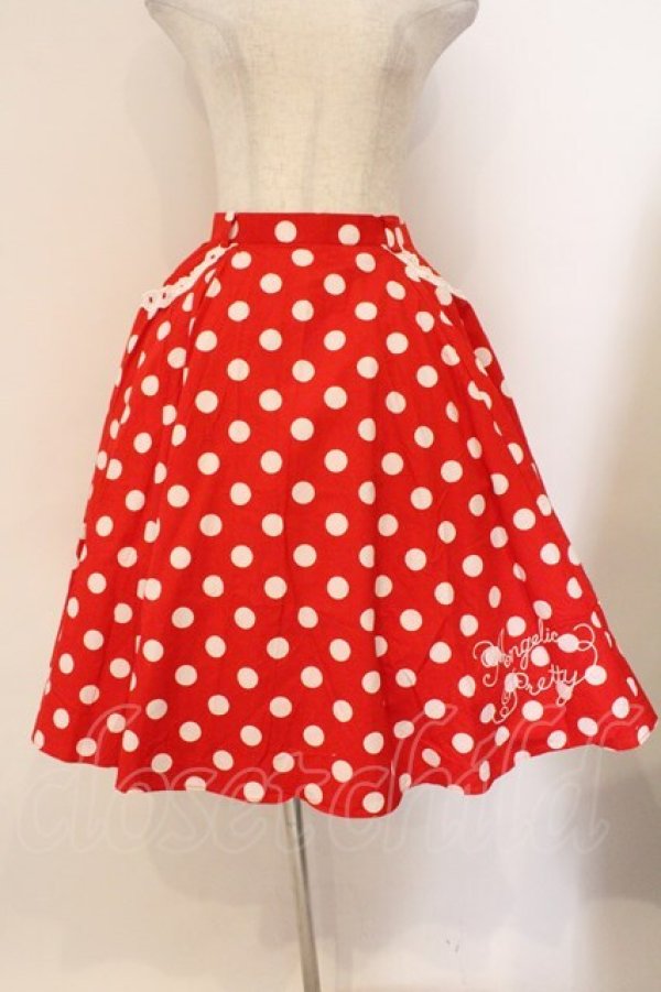 画像1: Angelic Pretty / Milkshakeドットサーキュラースカート  アカ O-26-03-31-1051-AP-SK-OW-OS (1)