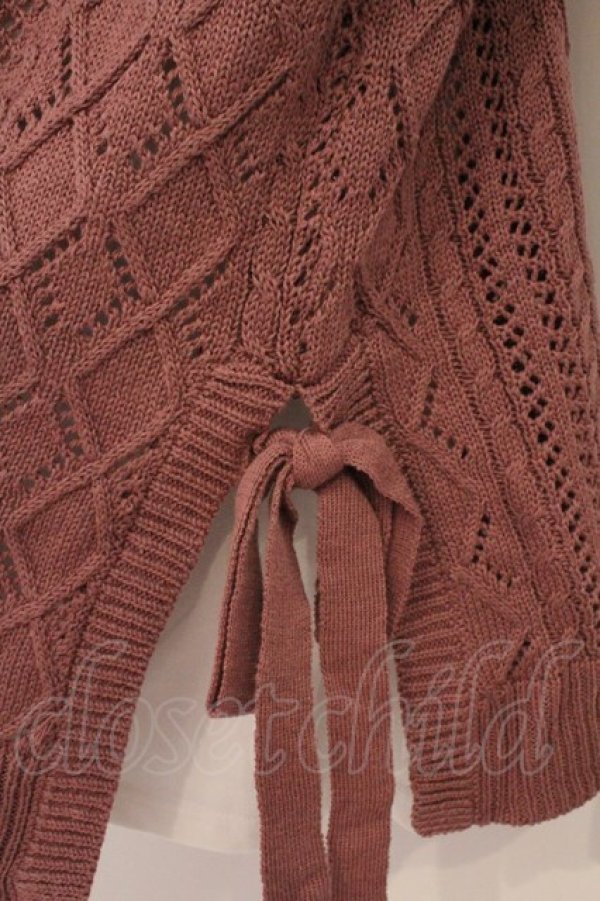 画像2: axes femme / ニットベスト×ロンTセット F ピンク×シロ O-26-03-31-1006-AX-TO-OW-OS (2)