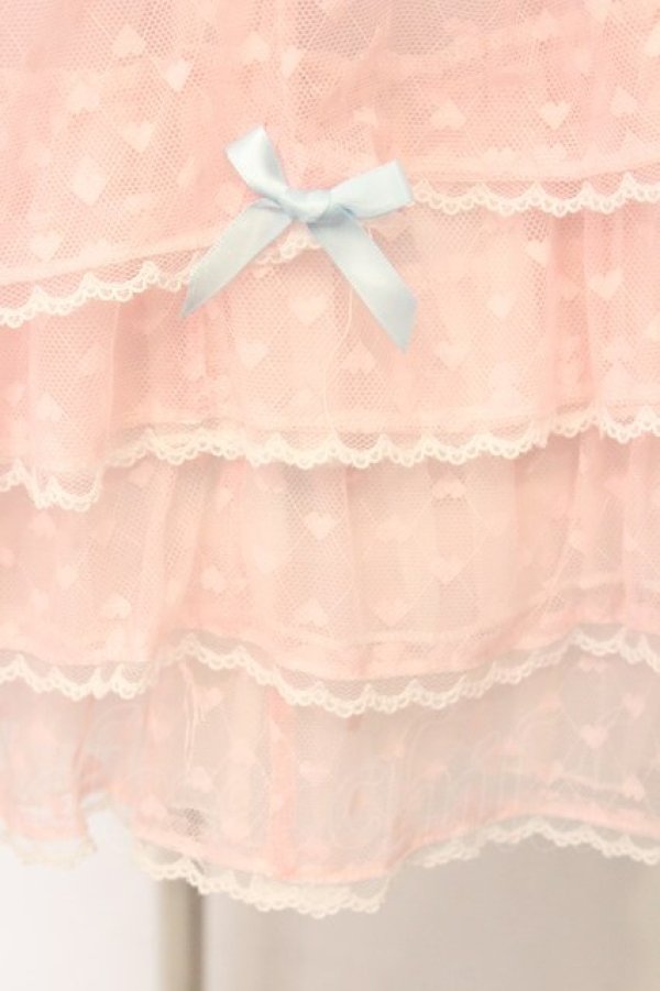 画像4: 吸吸猫 / ハートチュールジャンパースカート M ピンク O-26-03-31-1055-LO-OP-OW-OS (4)