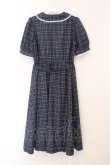 画像3: Secret Honey / リボン付きタータンワンピース 2 ブルー O-26-03-31-1059-CA-OP-YM-OS (3)