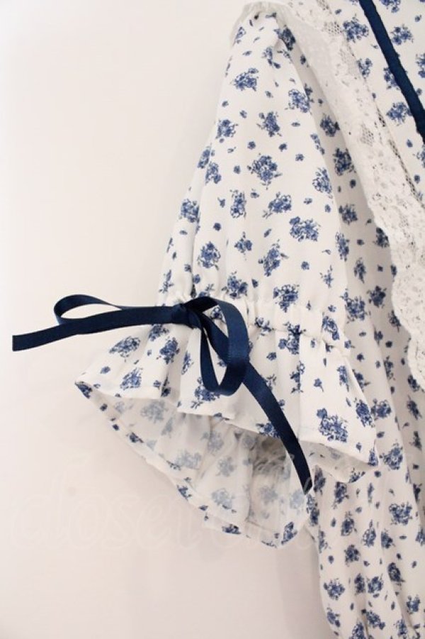 画像3: Ank Rouge / NostalgicFlowerセーラーカラーワンピース M シロｘアオ O-26-03-31-1060-CA-OP-YM-OS (3)