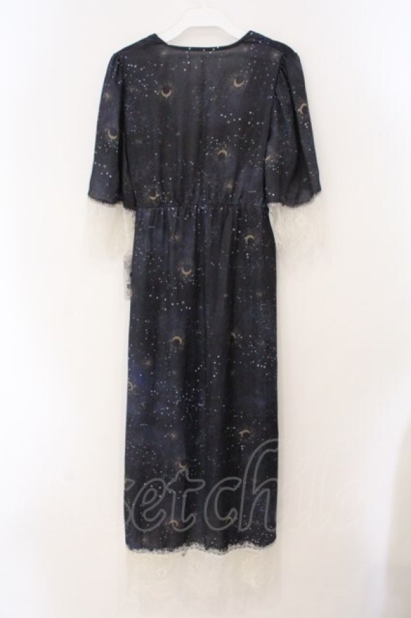 画像3: axes femme / 星座プリントナイトガウン M ネイビー O-26-03-31-1007-AX-OP-OW-OS (3)
