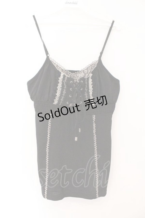 画像1: Ozz Croce / レイヤーキャミソール  ブラック O-26-03-31-1063-OO-TO-YM-OS (1)