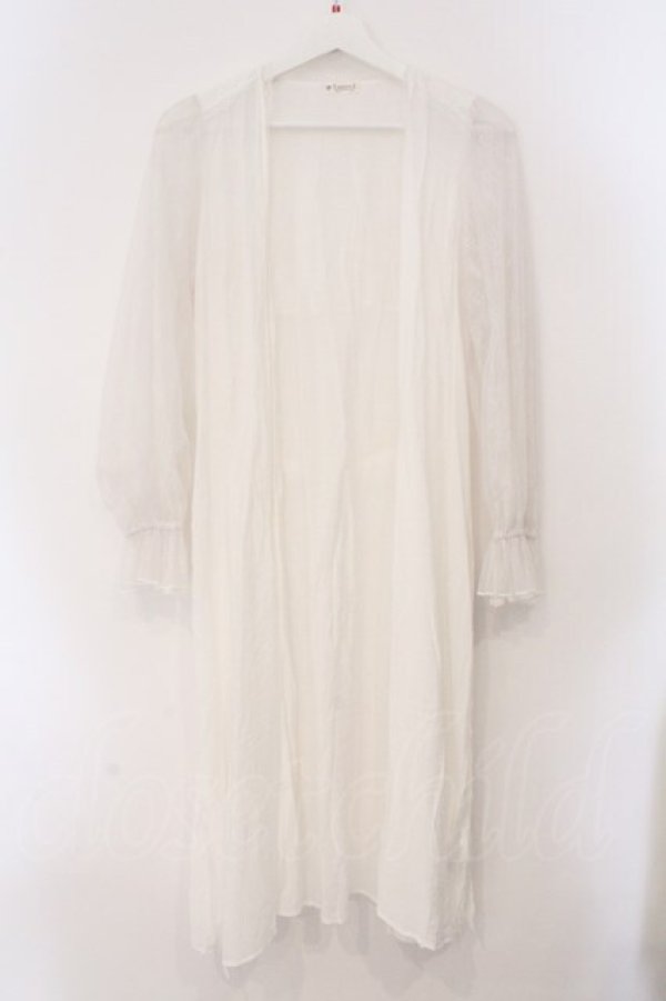 画像1: axes femme / チュールスリーブガウン M シロ O-26-03-31-1008-AX-TO-OW-OS (1)