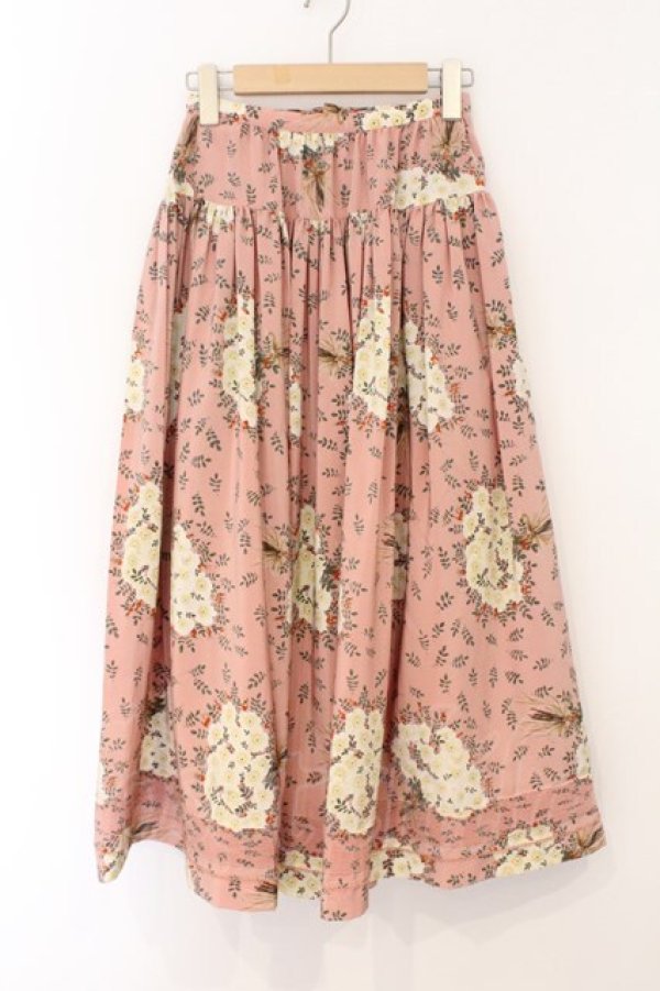 画像1: PINK HOUSE / プリントティアードスカート  ピンク O-26-03-31-1064-LO-SK-YM-OS (1)